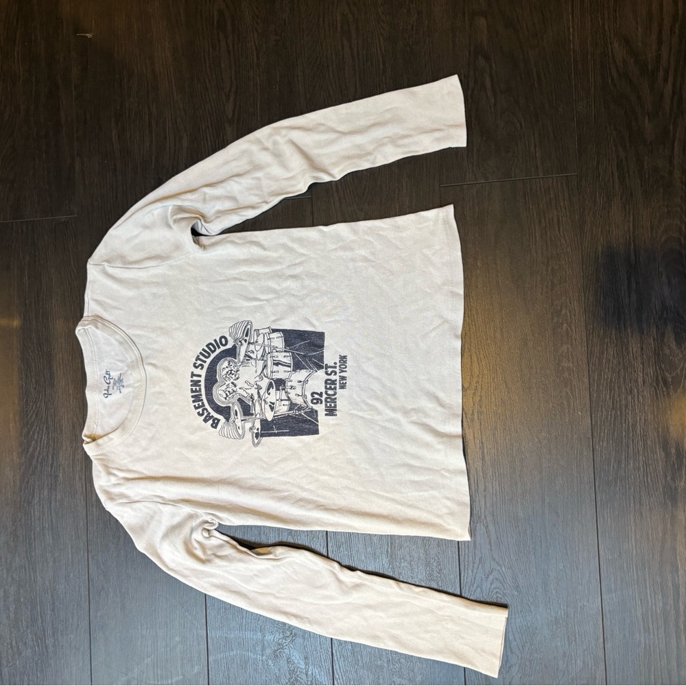Brandy Melville Cream Long Sleeve Top